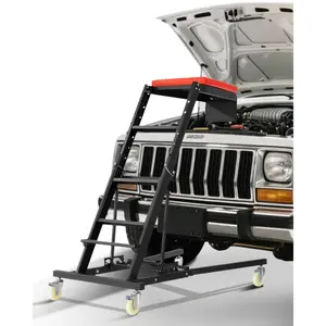 VEVOR Automotive Top Creeper, Engine Creeper 42.5"-64.8", 400 LBS Capacity High Top Creeper, 4 Swivel Caster Wheels, Padded Deck, Creeper for Home Garage, Workshop Repair Maintenance