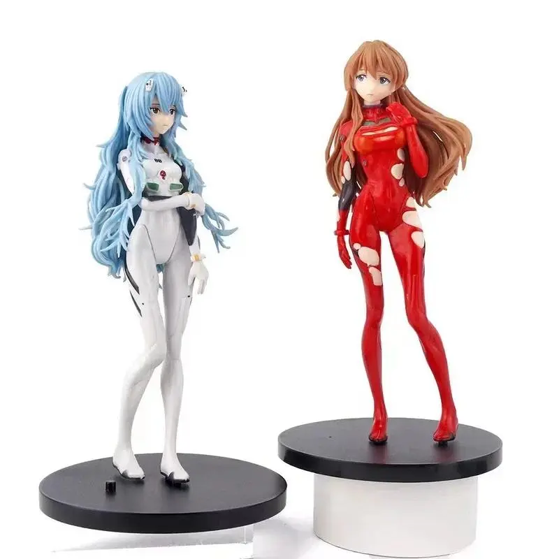 18cm New Neon Genesis Evangelion Rei Ayanami Anime Decor, Cute Collectibles Character Doll Action Figures, PVC Model Toy Decorative Action Figures for Ornaments Gifts
