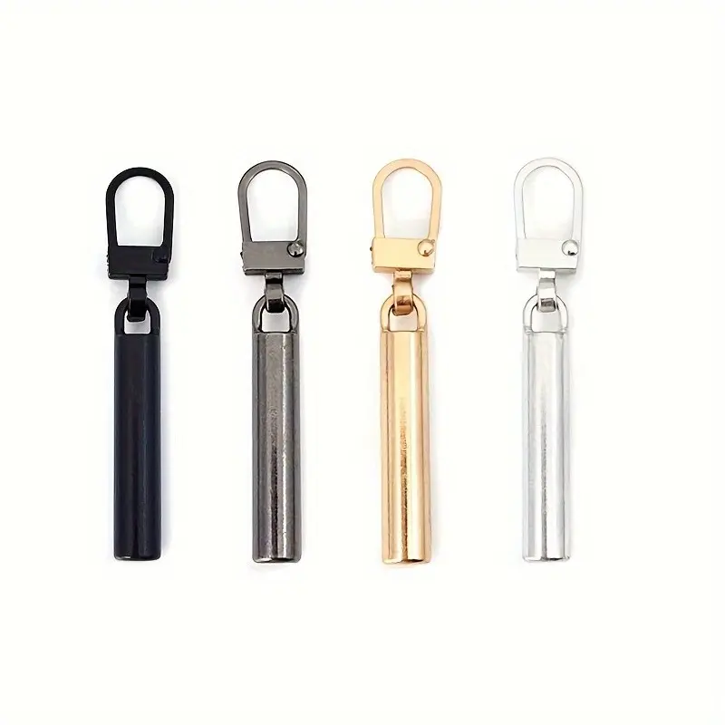 4pcs Universal Metal Zipper Pulls, Detachable Zipper Heads for Bags Clothes Shoes Boots, Replacement Zipper Parts for Repair