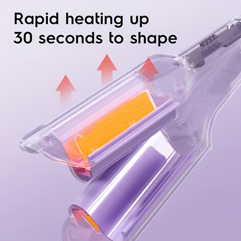 US Standard 32Mm Curling Iron - Adjustable Temperature And Easy Styling, Quick And Long-Lasting Results with Secure Thermal Control Technology, Perfect for Deep U-Shaped Curls, Available in Pink/Purple