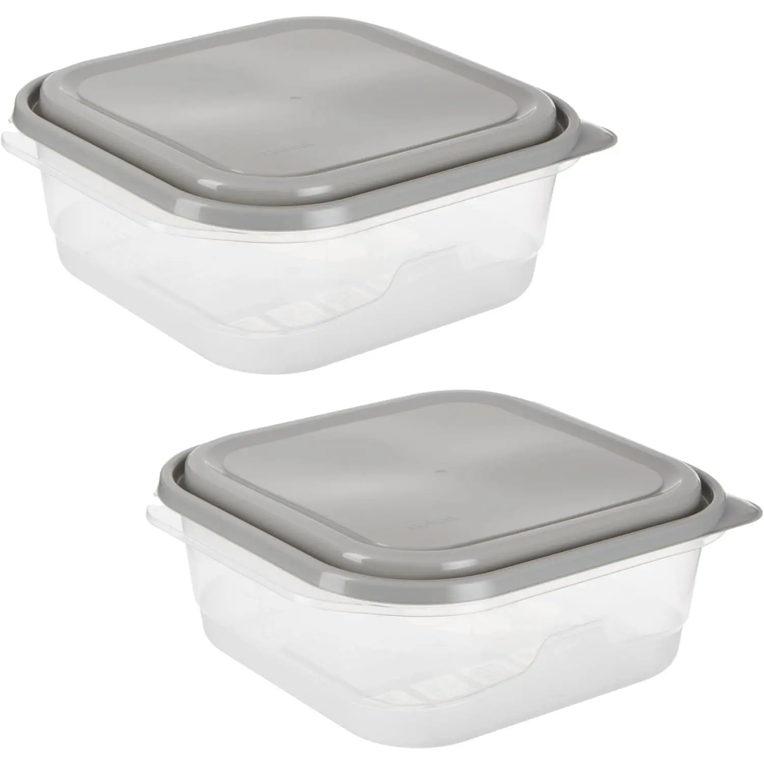 EveryWare Extra Large Square Food Storage Container, 2 Pack, BPA Free