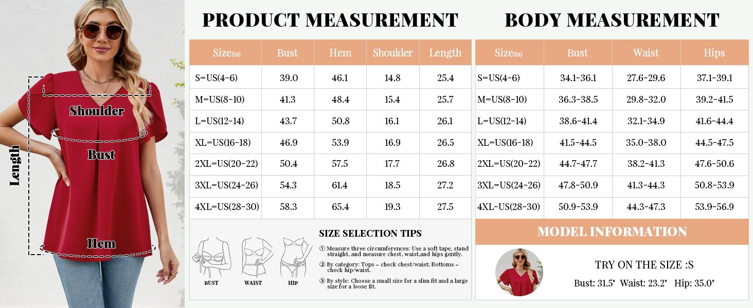 Women's Summer Tops Short Sleeve Dressy Chiffon Blouses V Neck Work Tunic Tops Casual Loose T-Shirts with Pleated Stitched A-Line Design #Springfresh Women's Summer Tops Short Sleeve Dressy Chiffon Blouses V Neck Work Tunic Tops Casual Loose T-Shirts with Pleated Stitched A-Line Design #Springfresh