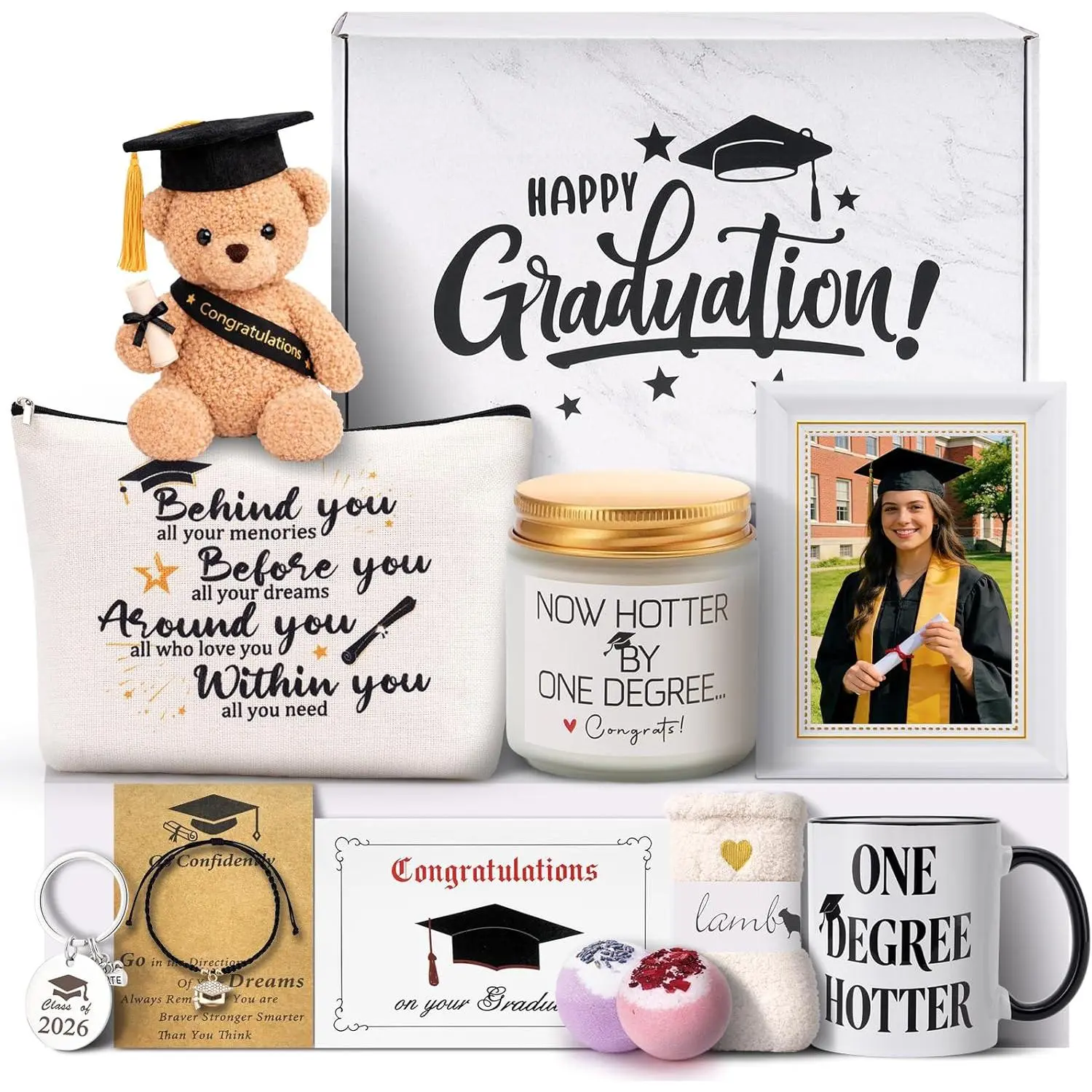 2026 Graduation Gifts Set for Her, 12 Pieces Congrats Grad Gifts Basket for College or High School Class of 2026, Graduation Present for Daughter, Sister, Friend