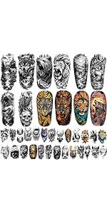 77 Sheets Christian Cross Temporary Tattoo for Women Men, 17 Sheets Half Arm Large Religious Jesus God Fake Tattoos, 60 Sheets Angels Black Christ Tiny for Adult Kids Body Tattoos Stickers Realistic