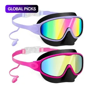 2-Pack Swim Goggles, Anti-Fog & UV Protection Wide View Swimming Goggles for Boys and Girls Ages 4-14, Swim Goggles Set #GLOBAL PICKS
