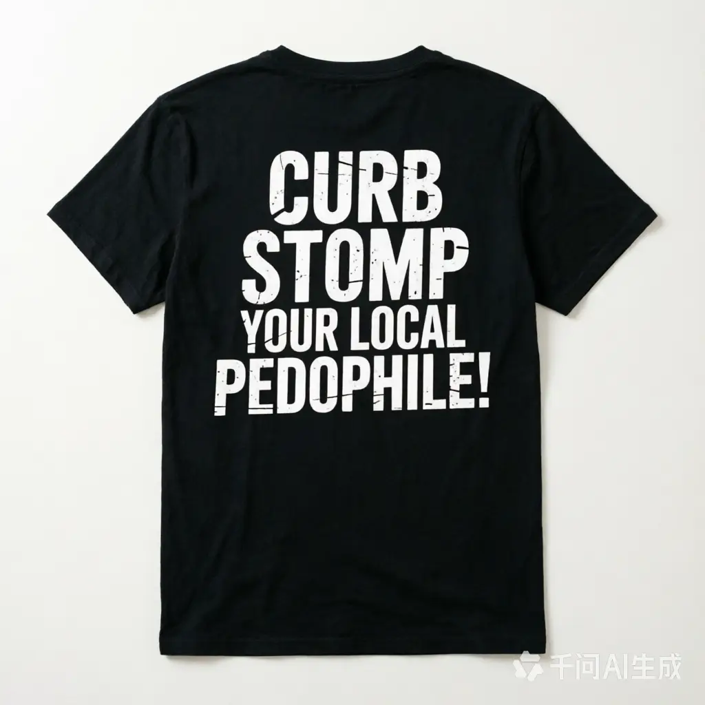 Bold Statement T-Shirt: Curb Stomp Your Local PEDOPHILE, Graphic Sweatshirt, Unisex Casual Hoodir, Unique Gift, Streetwear