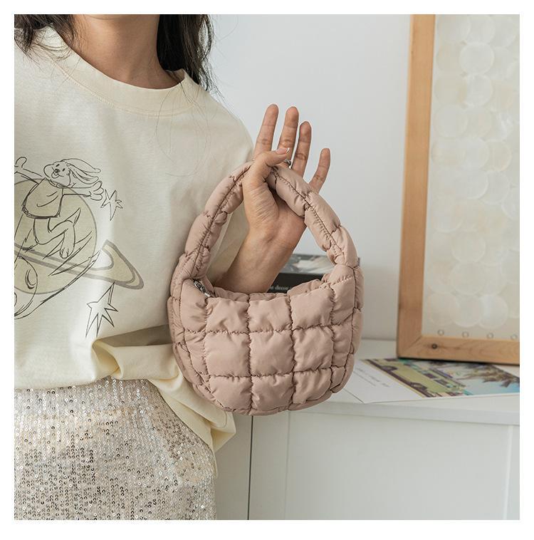 Fashion Quilted Shoulder Bags for Women Handbag Mini Cloud Pleated Bags Puffer Dumpling Bag Luxury Tote