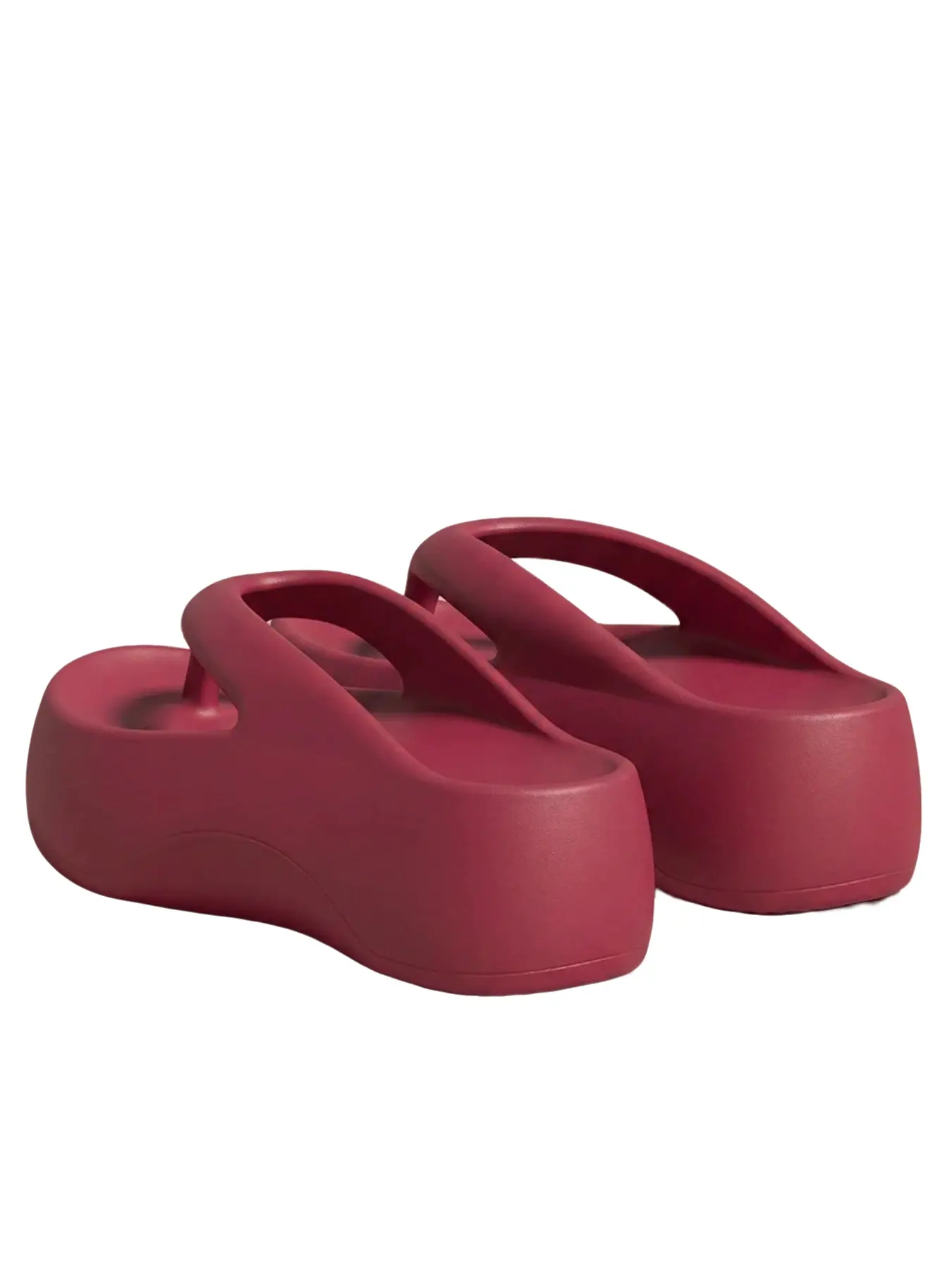 1 pair of thick-soled EVA flip-flops for women, summer outdoor wear, non-slip, height-increasing home sandals Footwear Chunky Open Toe