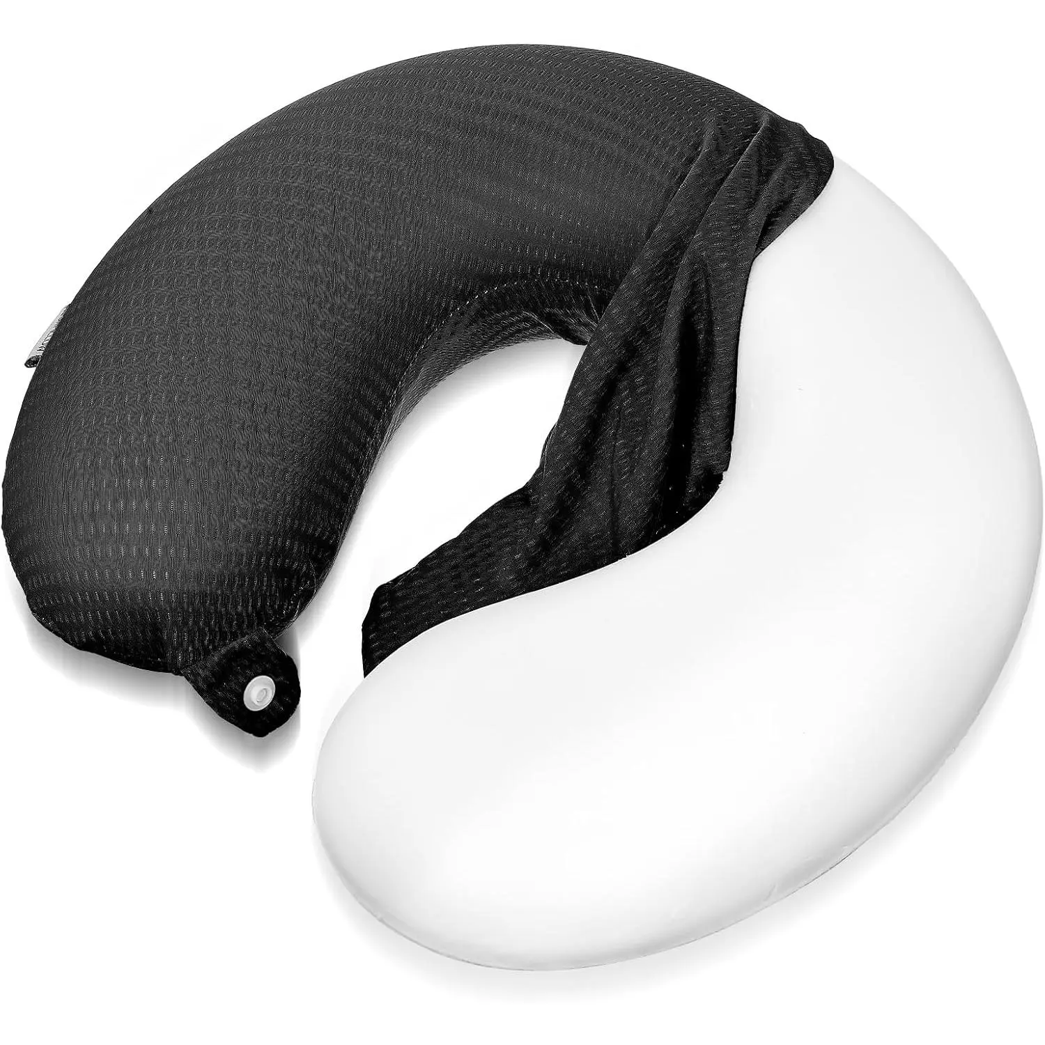 Travel Pillow Cover Neck Pillow Covers with Zipper Travel Pillow Case Replacement Cover Travel U Neck Pillow Case Cover Soft Smooth Neck Pillow Cover Stripe Travel Comt Travel Accessories(Black) New model
