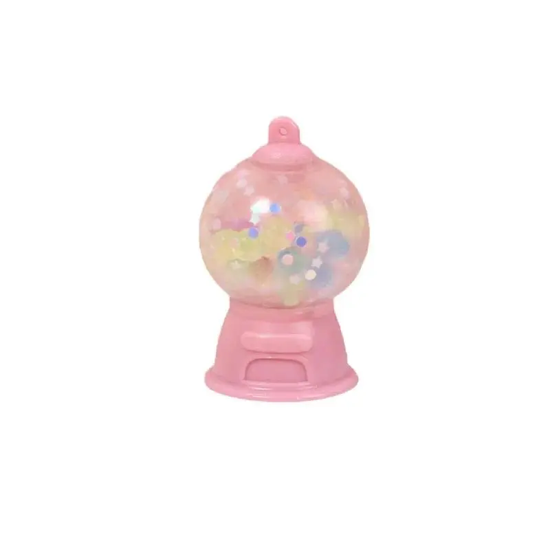 2026 Kawaii Decoration Gacha Machine Colored Beads Pinch Wet Squish Toy Gift Vent for Kids Pull Up TPR Soft Rubber Gacha Machine