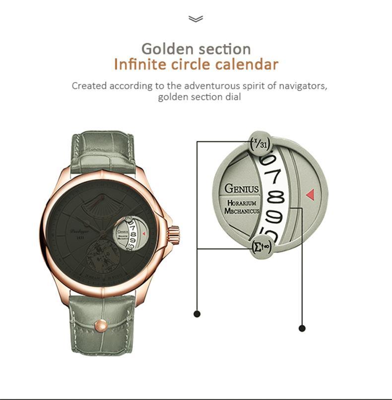Classic Men's Business Watch with Leather Strap, Analog Quartz Movement with Date Display, Daily Waterproof, Quartz Watch, Waterproof For Daily Wear, Calendar Dial, Round Face, Quartz Drive