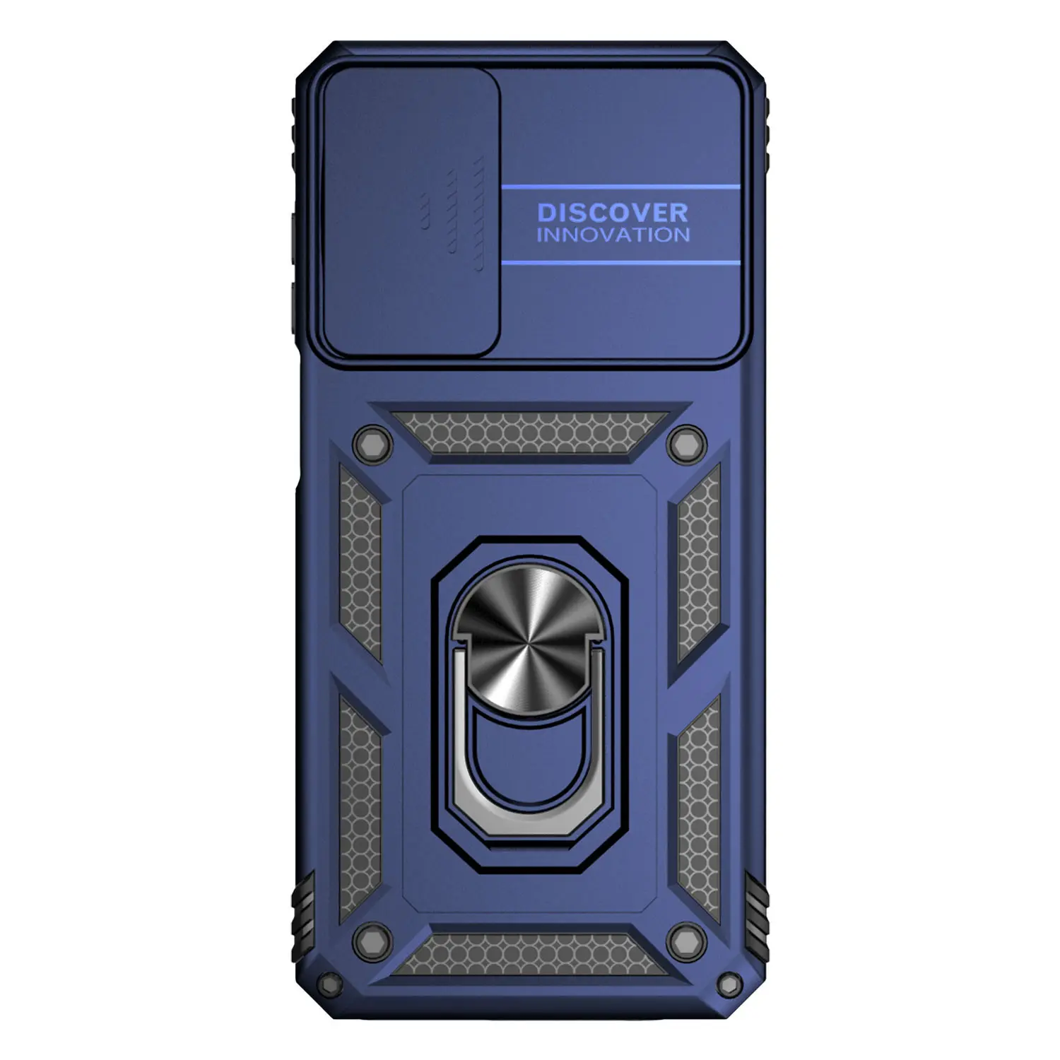 Phone Case for Moto G82/G52 , Waterproof Dustproof with Stand and Ring, Solid Color Mechanical Rotatable, Striped Pattern Pro