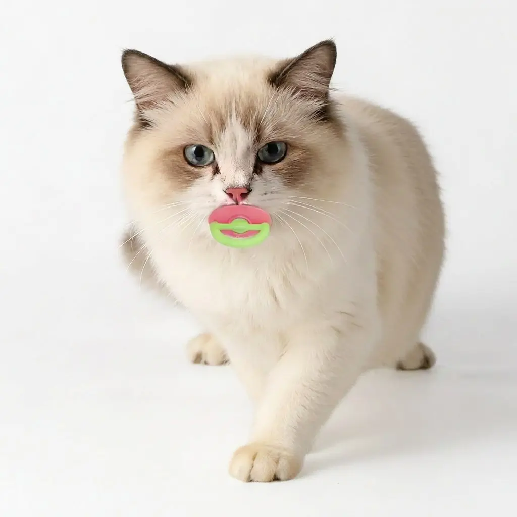 360° Rotatable Durable Silicone Dog Chew Toy, Interactive Tough Chewer Toy for Teeth Cleaning