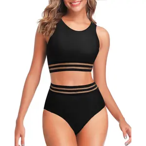 Tempt Me Women Two Piece High Waisted Bikini Set Sporty Swimsuits Bathing Suit with Bottom for Teen Girls  SwimWeek