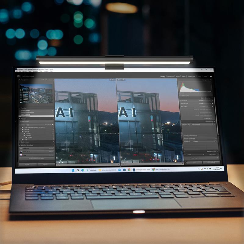 Computer Monitor Light Bar, Auto Dimming Screen Lamp, Eye-Caring LED Task Lighting, Touch Control Desk Lamp, Modern Computer Lamp, No Glare, Home Office Use