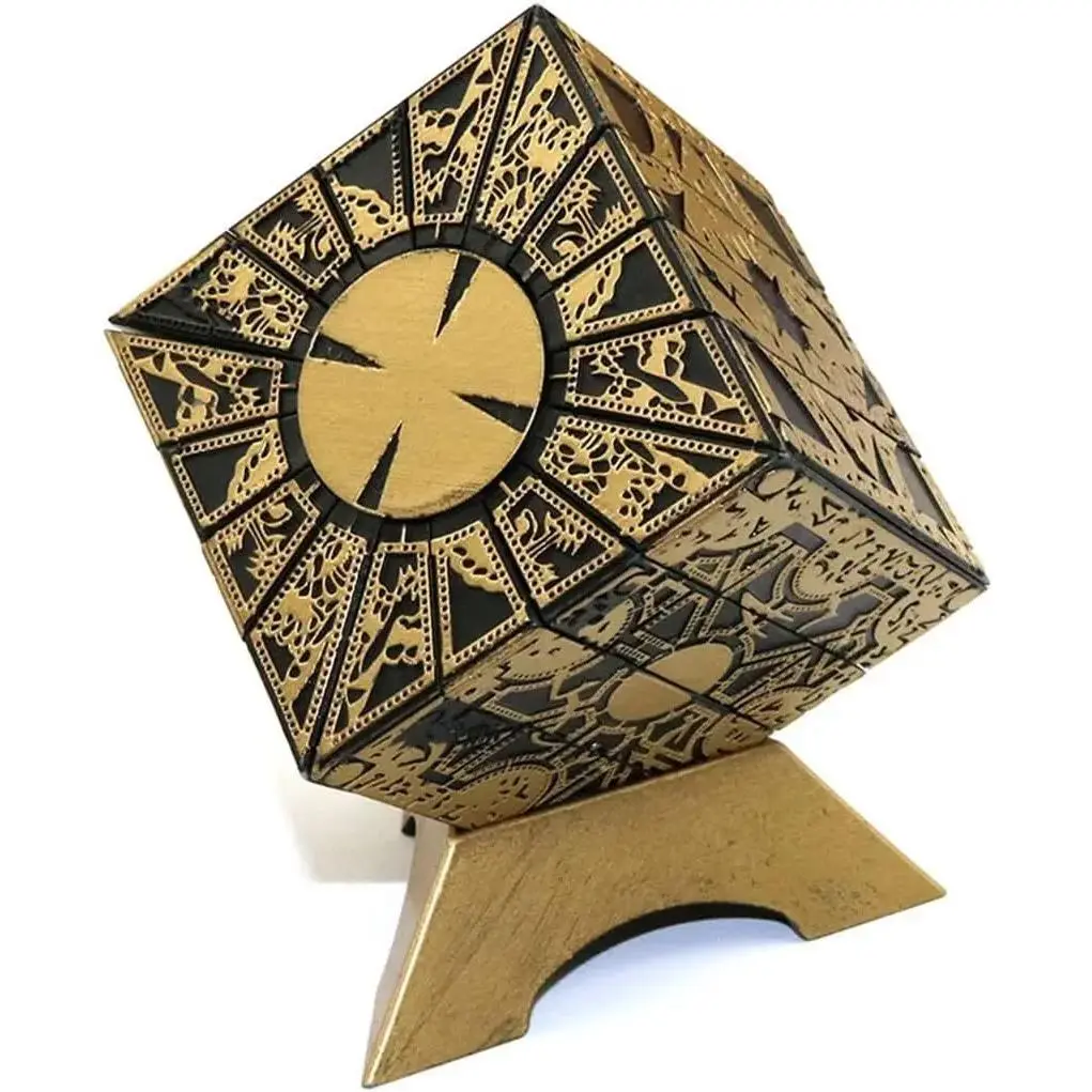 2026 Viral TikTok Detachable Hellraiser Puzzle Box| Functional Lament Configuration, Transforming Lock Puzzle Box with Display Base, Horror Movie Merch Prop, Halloween Christmas Birthday Gift for Horror Fans, sohochic