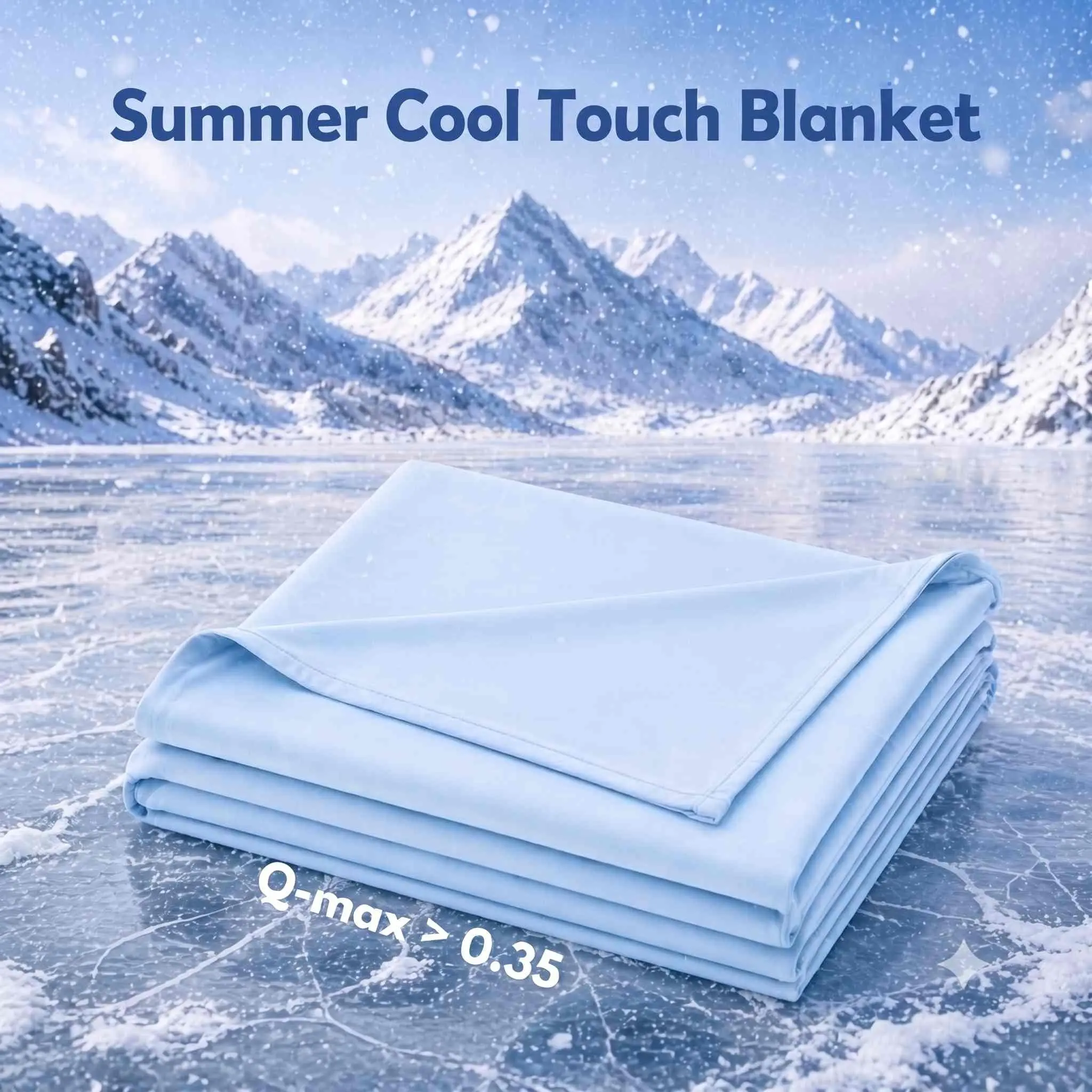 Cold Air Conditioning Cool Touch Blanket Single Layer, Lightweight Breathable Cool Summer Throw for Hot Sleepers, Soft Cool Touch Blanket for Bed & Sofa, Machine Washable, Lightweight Cooling Blanket