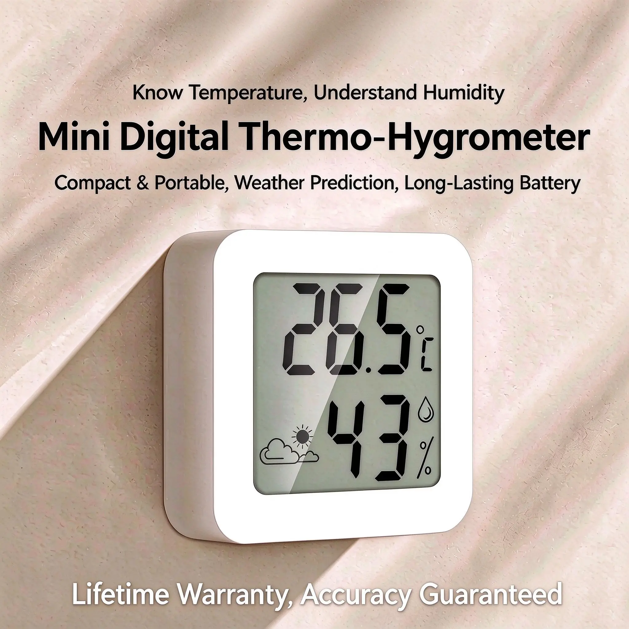 High precision electronic temperature and humidity meterDigital Indoor Thermometer Indoor Hygrometer Room Temperature Monitor Humidity Gauge with Big Screen Stand