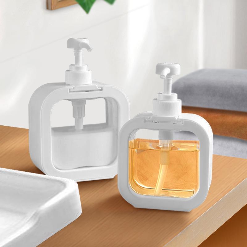 Travel Dispenser Bottle Press-Down Large Capacity Transparent Visible Hand Soap Empty Bottle Portable Lotion Shower Gel Bottle