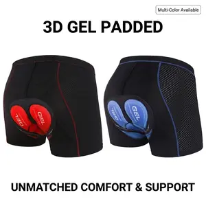 Men's 3D Gel Padded Bike Shorts, Breathable Cycling Underwear with Shock Absorbing Seat Cushion, Lightweight Bicycle Compression Shorts for Road MTB Riding