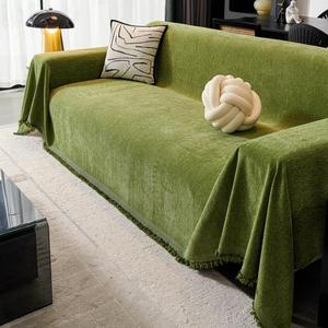 solid color sofa cover, 1 count soft comfortable sofa slipcover, dustproof sofa slipcover, couch sofa protector for home living room, home decor supplies, house accessories