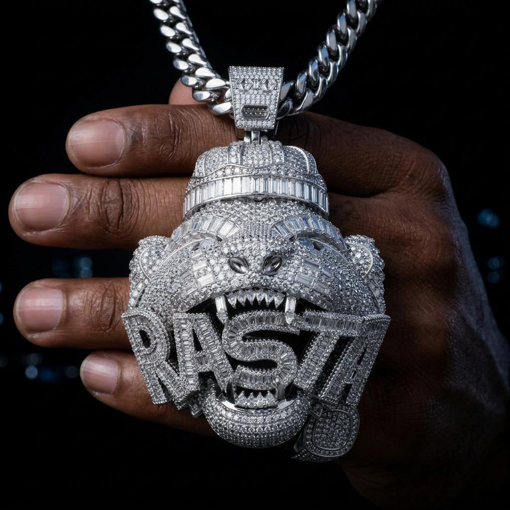 European and American high street retro tiger head pendant, niche trendy brand personalized necklace suitable for both men and women, American street hip-hop style