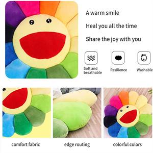 17" Smile Face Flower Plush Pillow Rainbow Chair Decoration Festive Toy Stuffed Doll Sleep Cushion Mat Home Sunflower Sofa Floor Pillow for Kids Relaxation Gift - Christmas Gift Set Christmas Decorations 17" Smile Face Flower Plush Pillow Rainbow Chair Decoration Festive Toy Stuffed Doll Sleep Cushion Mat Home Sunflower Sofa Floor Pillow for Kids Relaxation Gift - Christmas Gift Set Christmas Decorations