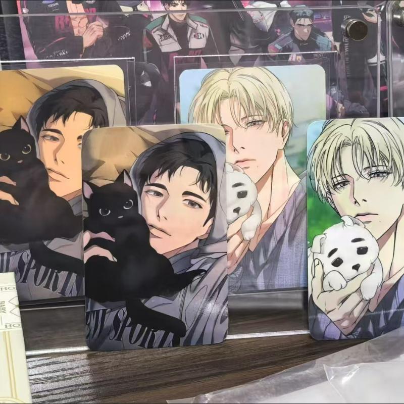 2 Pcs/Set Korean Manhwa Backlight Cute Boys Lomo Card Yingyun,Shuren Characters HD Photocard for Fans Collection Decoration Gift