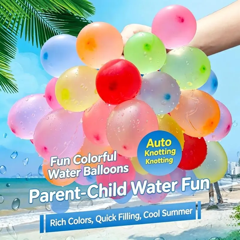 Children's water balloon toy, unbreakable water ball for outdoor water battles, quick-fill water-filled fighting water balloons