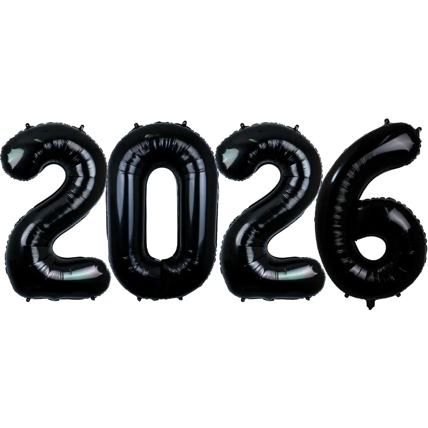 40 Inch 2026 Pack of 4 Black Big Helium Foil Balloon Numbers Large Mylar Number for Christmas  Year's Eve Party Graduation Birthday