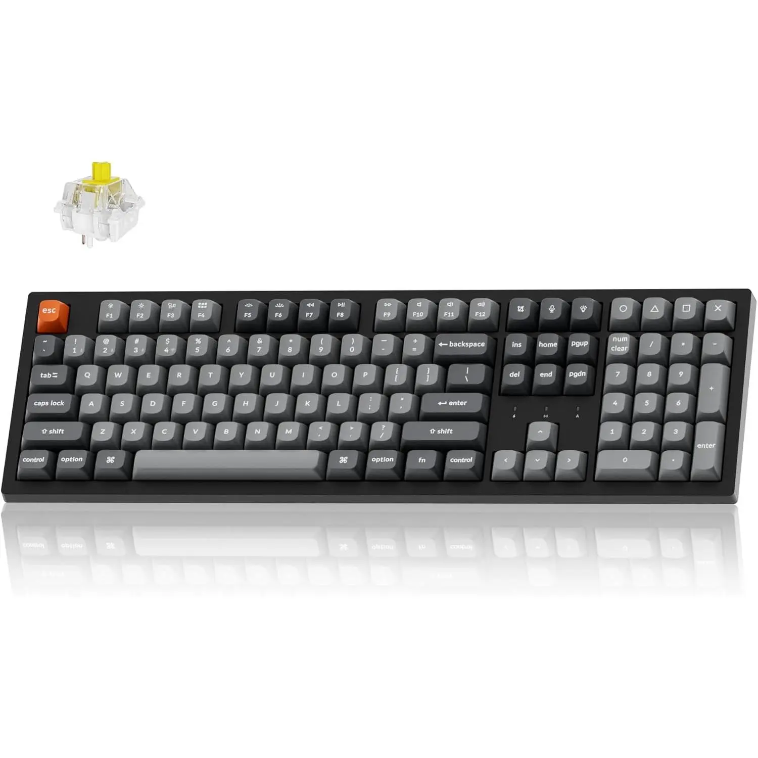 K10 Max QMK  Custom Mechanical Full-Size Keyboard | 2.4 GHz  &  with Hot-swappable Apex Banana  Compatible with  Windows Linux - Black
