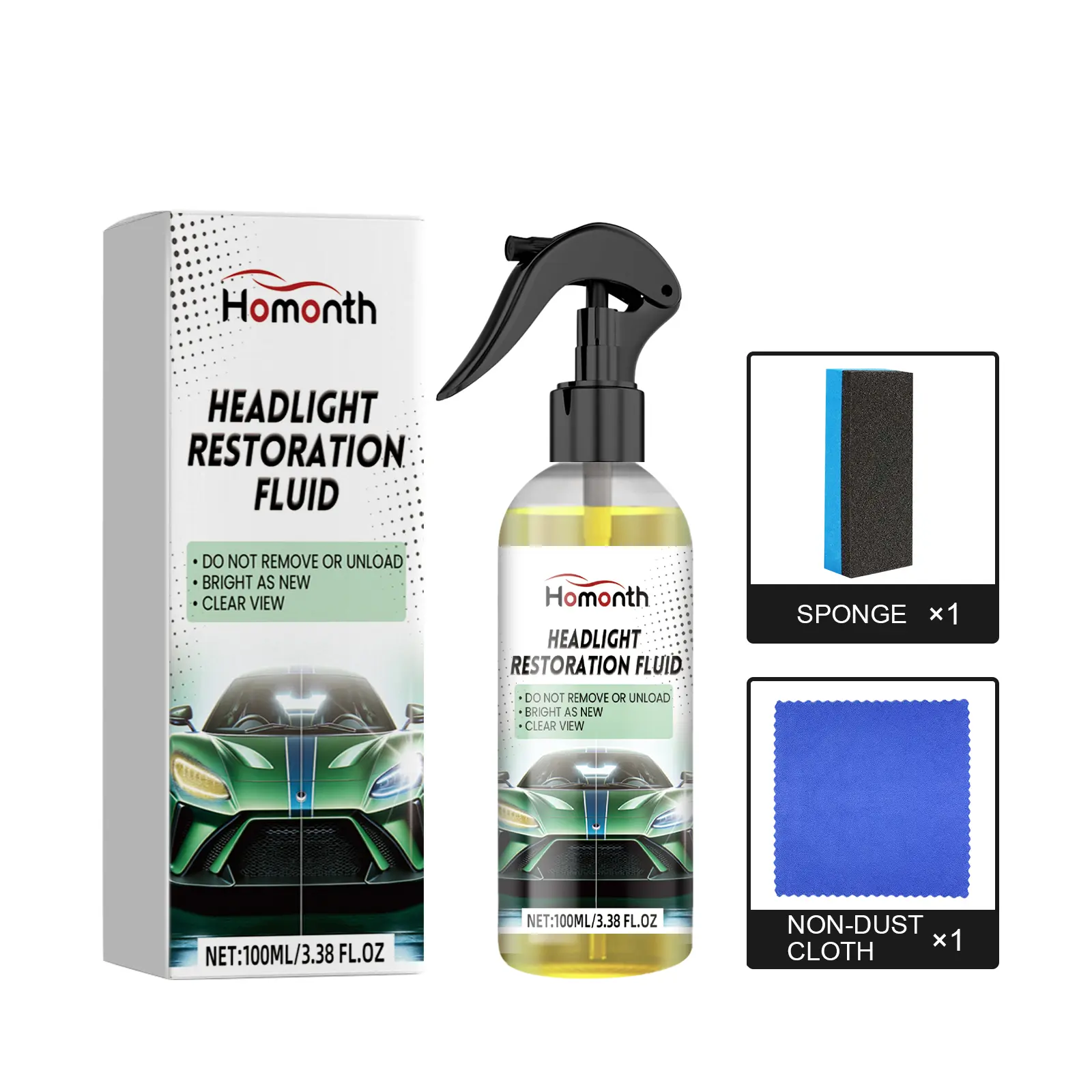 Car headlight repair fluid, car headlight scratch repair, headlight brightening, crystal coating maintenance, polishing