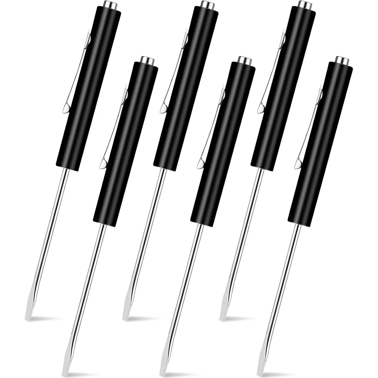 6 count Pocket  Mini Tops and Pocket Screwdrivers with  Pocket  for Mechanical Electrician Technician Repair Tool (Black)