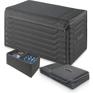 Trunk Organizer For Shoes - Storage Crate For SUV, Sedan Or  - Foldable Cargo Bin For Travel Gear &  Kits - Practical Holiday Gifts For Drivers (Highway 21.6 inch)