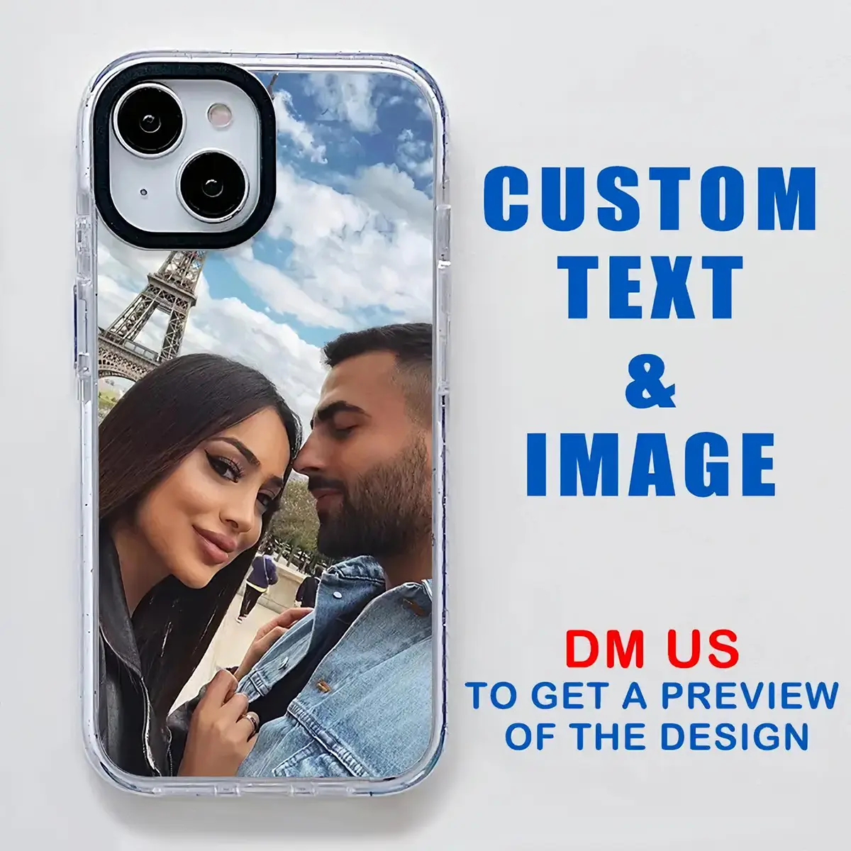 Custom Phone Case for iPhone 17 16 15 14 13 12 11 Pro Max Plus Air, for Galaxy S25 Ultra S24 Plus S23 FE S22 S21, Personalized Picture Photo Case - Shockproof Heavy Duty Protective Cases Cover