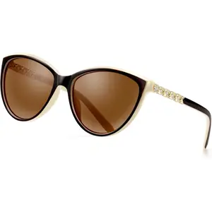 Trendy  Eye Sunglasses for Women UV Protection Rhinestone Design  Sunnies Sunglasses