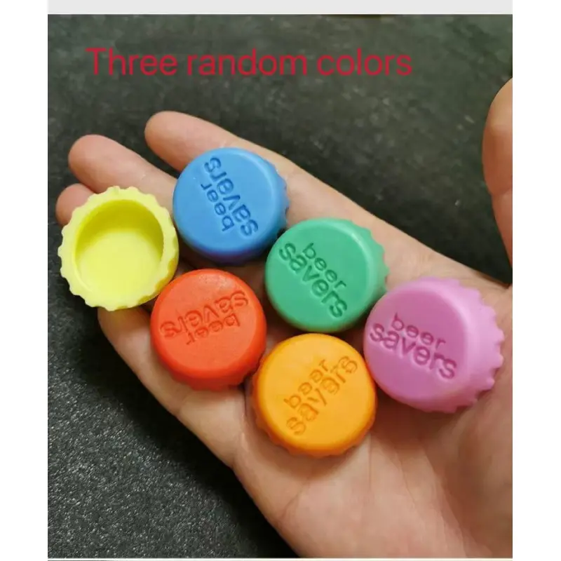 3pcs Silicone Beer Bottle Caps Colorful Wine Stoppers Cocktail Fresh-Keeping Seals Dust-Proof Universal Glass Bottle Covers for Cups Holders