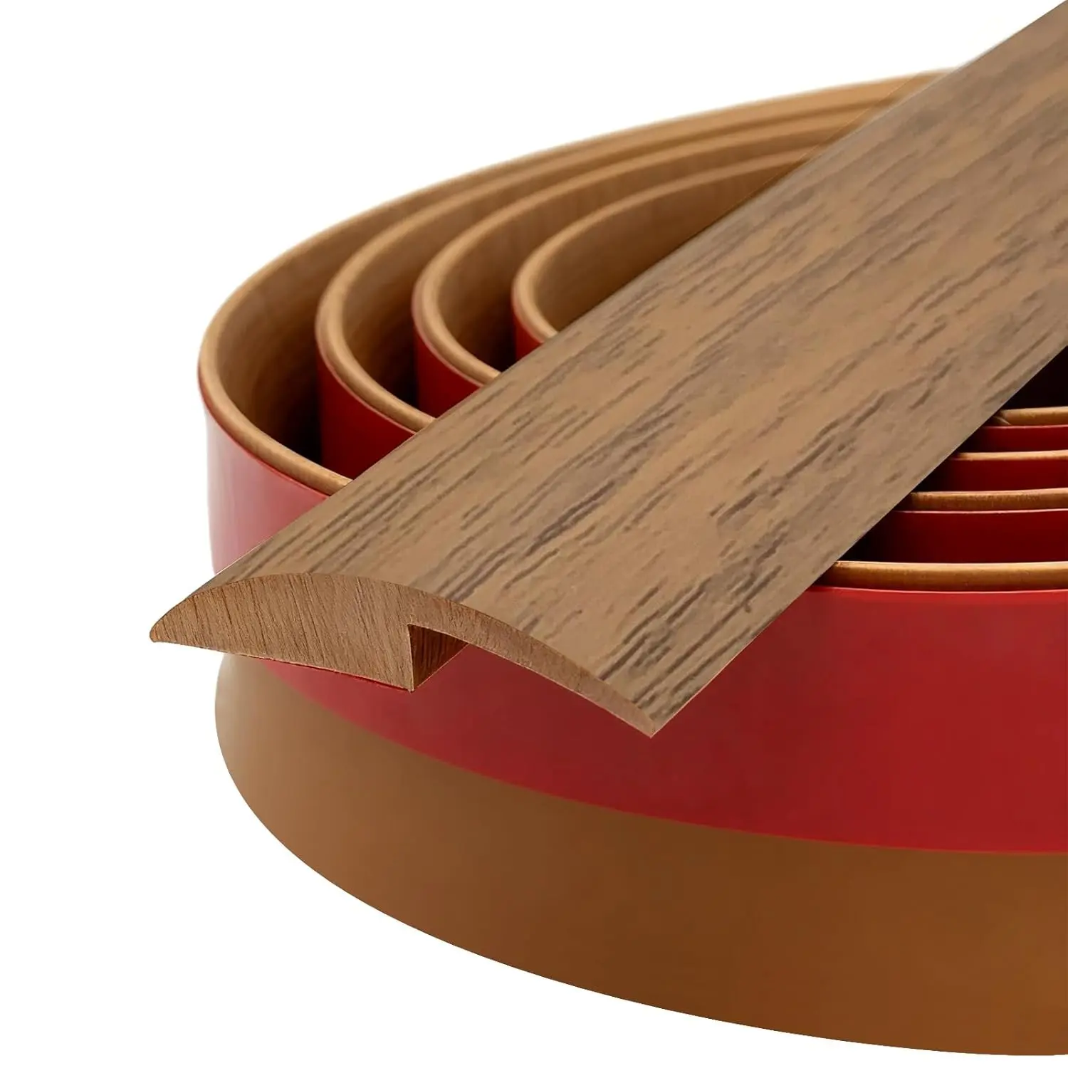 Carpet Floor Transition Strip, Self-Adhesive Carpet to Tile Transition Edging Trim for Door Threshold and Wood Floor, Covers Height Within 5mm, Brown 10Ft
