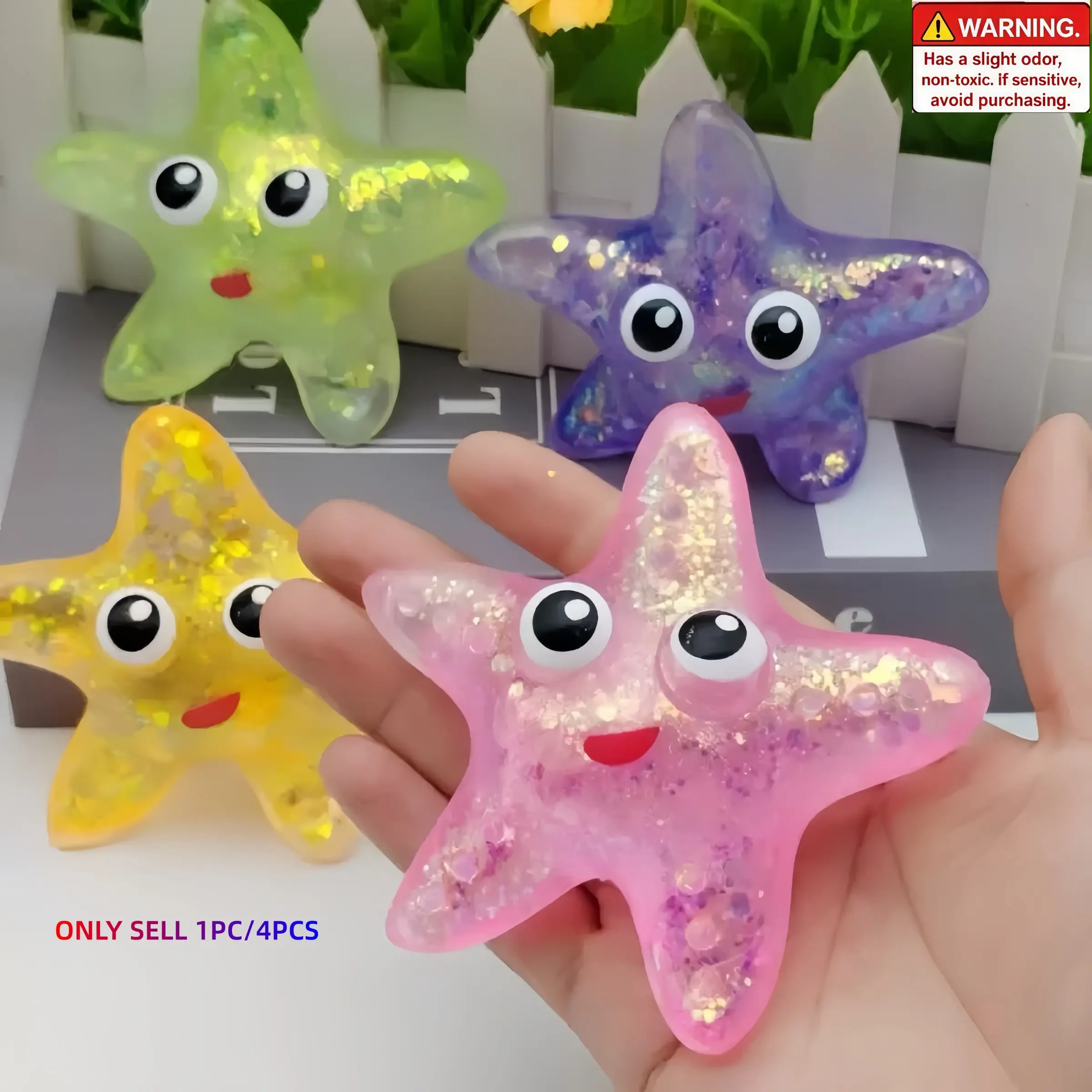 Starfish Squishy Fidget Toy, Soft Ocean Animal TPR Squeeze Toy, Anxiety Relief Desktop Decor for Adults, Teens & Kids, Perfect for Backpack Fillers, Halloween Christmas New Year Birthday Goodie Bag Fillers, Party Favors#fidgettoy #squeezetoy