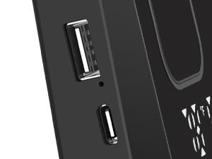 Mirror Face Projection Alarm Clock for Bedroom, Digital Clock with 180° Ceiling Projector, 3-Level Dimmer, Dual Alarm & USB Ports, Ideal Gift for Kids Elderly (Black)