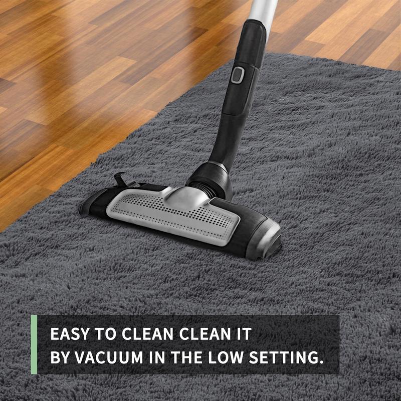 FAMVAL Large Size Plush Rugs Big Fluffy Area Rug Non-slip Soft Shaggy Carpet Mats for Livingroom Bedroom Nursery Home Decor Dark Gray Christmas gifts