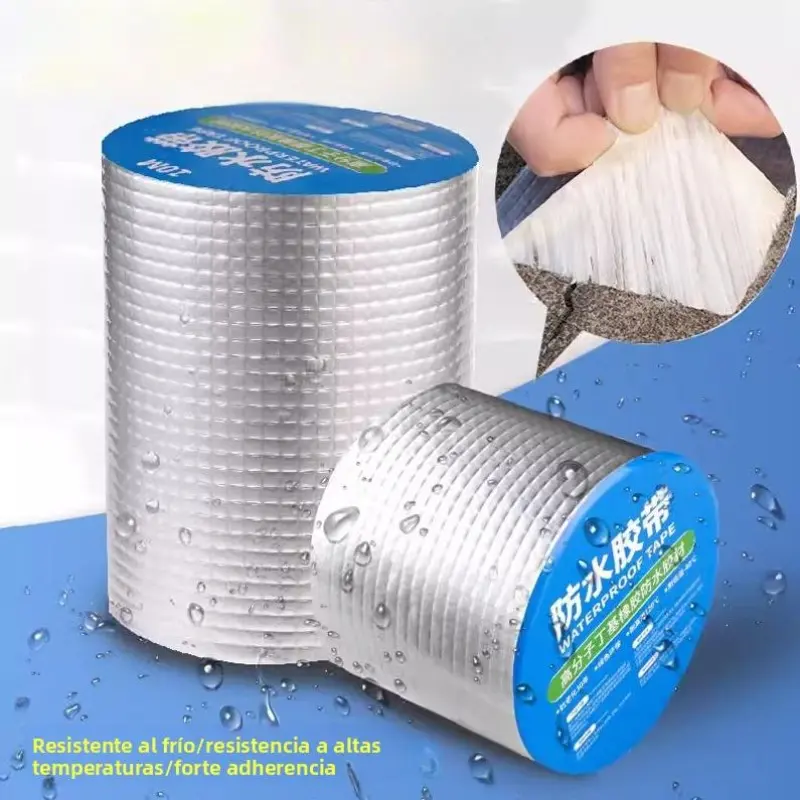 Self-Adhesive Butyl Waterproof Tape, High Temperature Resistant Modular Leak Repair Material for Roof Cracks, Multi-Use Seal Tape for Bathroom & Water Leakage Prevention, Easy to Apply, Flexible
