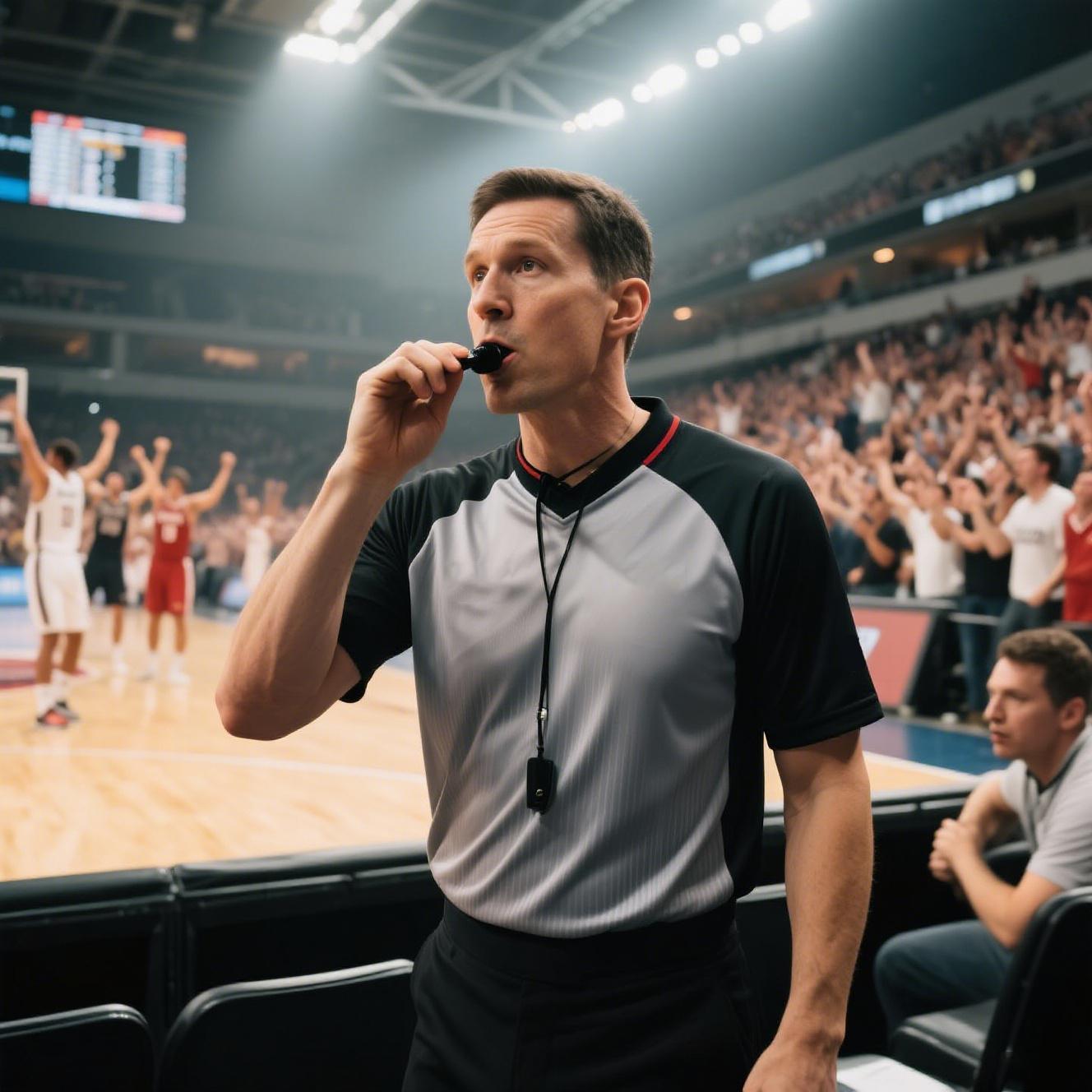 Referee Sports Whistle with Lanyard, Clear Basketball Whistle, Essential Game Accessory, Must-Have for Ball Games