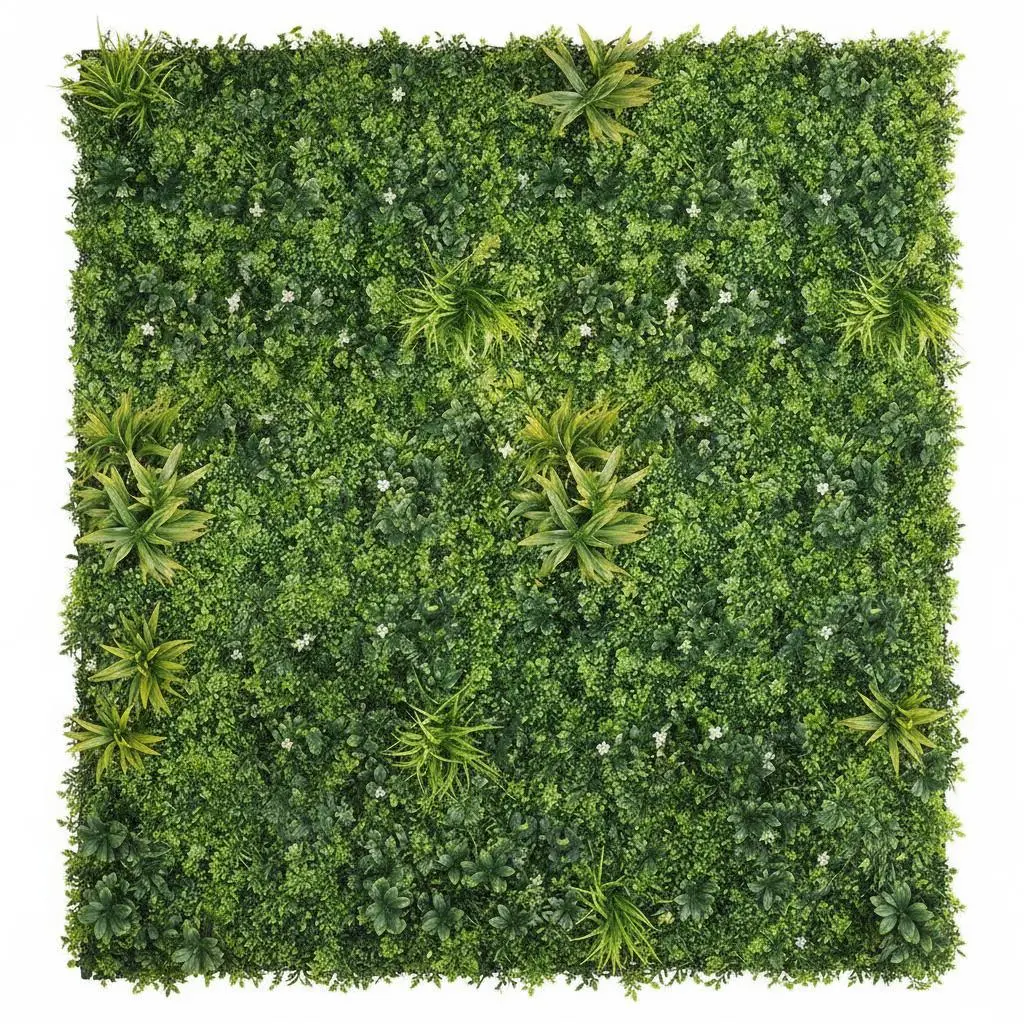 High-quality UV Resistant Artificial Grass Wall Panels - 3 Pack Faux Greenery Privacy Fence Screen - Dense PE Hedge