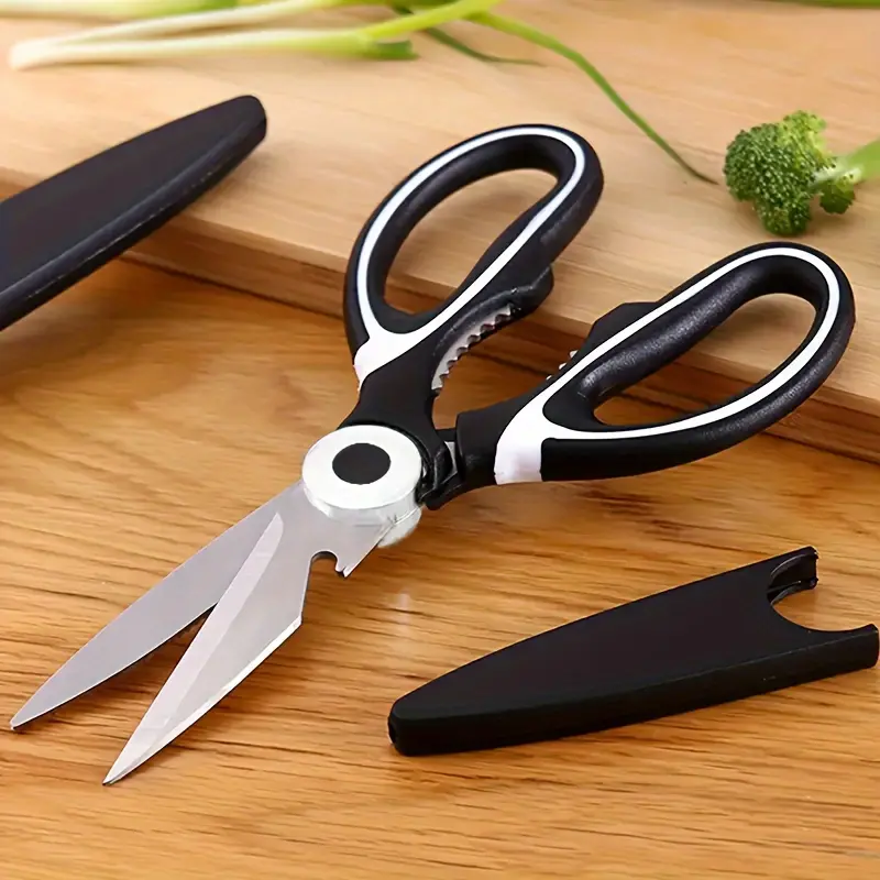 1PC Multi-function Kitchen Scissors, Heavy Duty Stainless Steel Food Scissors, Sharp Shears for Chicken Bones, Duck, Fish, Pizza, Salad, Barbecue