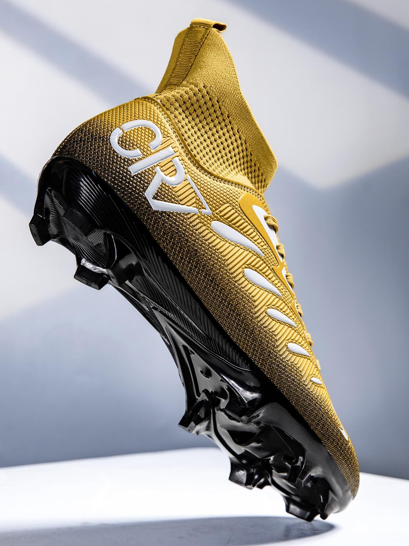 Professional Men's Soccer Shoes Long Studs Ag Fg Outdoor Training Sneakers Breathable Comfort PU Leather Anti-Slip All Seasons Sporty Style