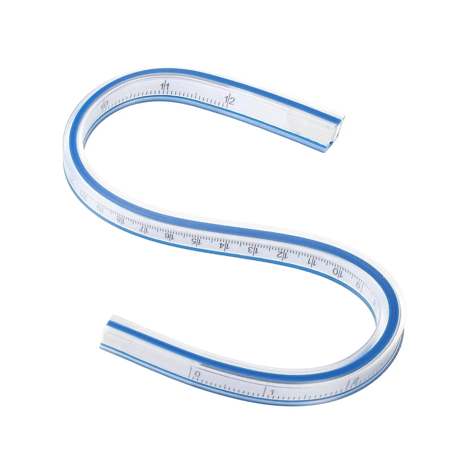 Curve Ruler Flexible Bendable Drawing Measuring Tool Sewing Rulers 1 Piece Sewing Drafting And Graphic Designing With Double Side Scale Metric And Inch Graduations Soft Plastic Portable For Tailor Garment Making Craft Woodworking