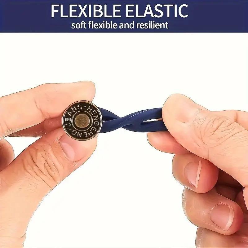 Random Style Button Extender for Pants, 4 Counts Adjustable Waist Button, Retractable Waistband Extender, No Sew Buttons, Easy To Use and No Tools Required, Sewing Accessories