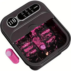Foldable Automatic Heating Foot Spa Bath, Temperature-Controlled Foot Spa Basin with Massage Rollers, Bubbles and Foot Care Kit,Perfect Gift for Family And Friends, The Best Gift Choices for Christmas