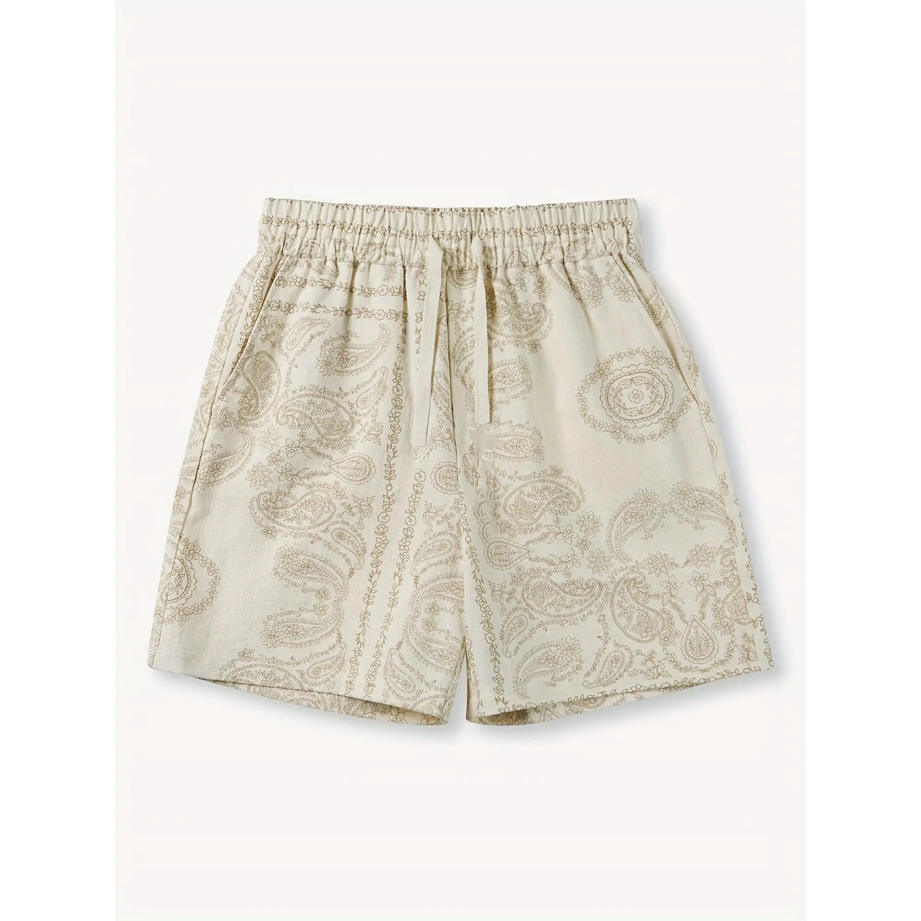 Cashew flower ethnic print men's casual shorts, men's sports shorts, summer beach shorts, unlined